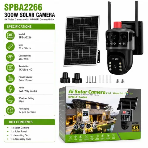 4K Ultra HD Dual Lens Solar Battery Camera, photo 4