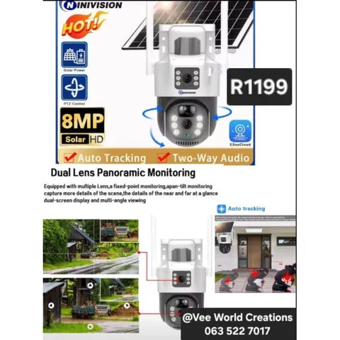 8MP Solar Dual Lens PTZ Security Camera