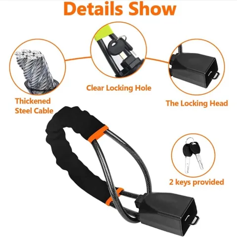 Steering Wheel Lock — Anti-Theft Seatbelt Lock with 2 Keys, photo 2