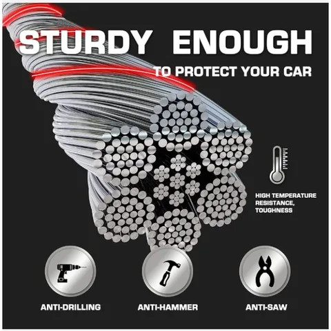 Steering Wheel Lock — Anti-Theft Seatbelt Lock with 2 Keys, photo 3